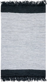 Safavieh Vintage Leather 4'-0" x 6'-0" Rug in Ivory / Black