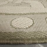 Safavieh Courtyard 6'-7" x 6'-7" Rug in Natural / Olive