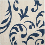 Safavieh Florida Shag 6'-7" x 6'-7" Rug in Cream / Blue