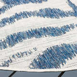 Safavieh Courtyard 6'-7" x 6'-7" Rug in Ivory / Navy