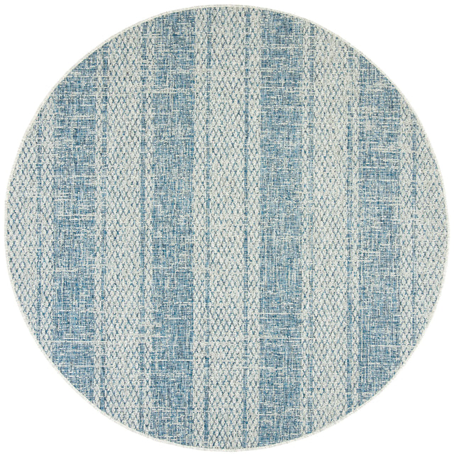 Safavieh Courtyard 6'-7" x 6'-7" Rug in Light Grey / Blue
