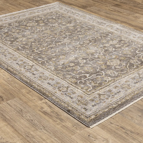 Oriental Weavers Sphinx Maharaja 040M1 Grey/Gold Rugs - angle detail