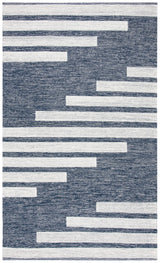 Safavieh Striped Kilim 4'-0" x 6'-0" Rug in Navy / Ivory