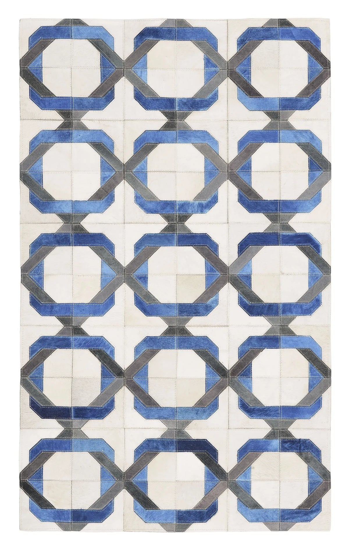 Safavieh Studio Leather 3'-0" x 5'-0" Rug in Ivory / Multi