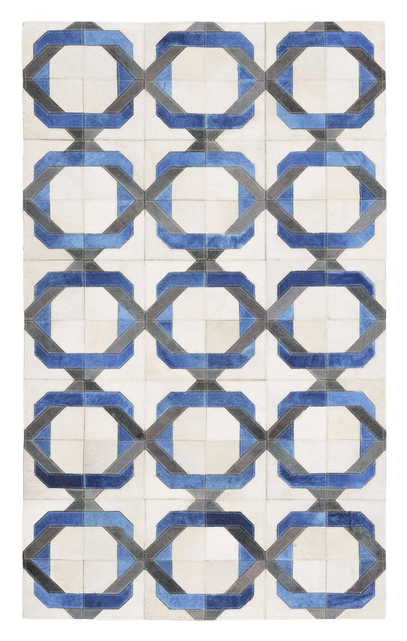 Safavieh Studio Leather 3'-0" x 5'-0" Rug in Ivory / Multi