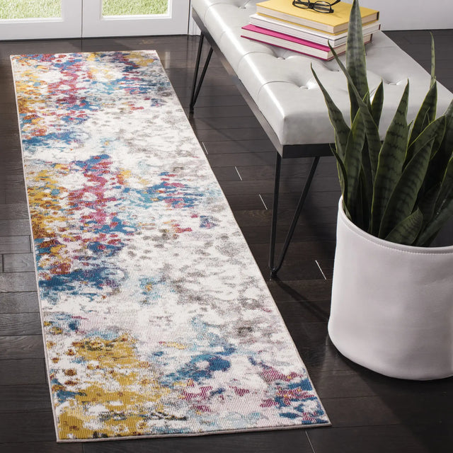 Safavieh Aria 2'-0" x 8'-0" Rug in Cream / Dark Teal