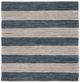 Safavieh Vintage Leather 6'-0" x 6'-0" Rug in Dark Grey / Natural