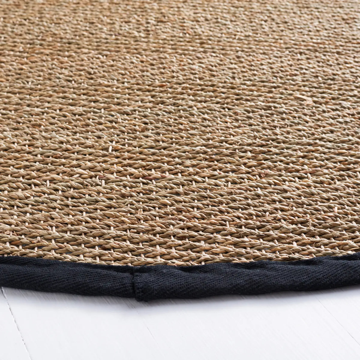 Safavieh Natural Fiber 6'-0" x 6'-0" Rug in Natural / Black