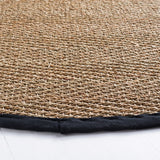 Safavieh Natural Fiber 6'-0" x 6'-0" Rug in Natural / Black