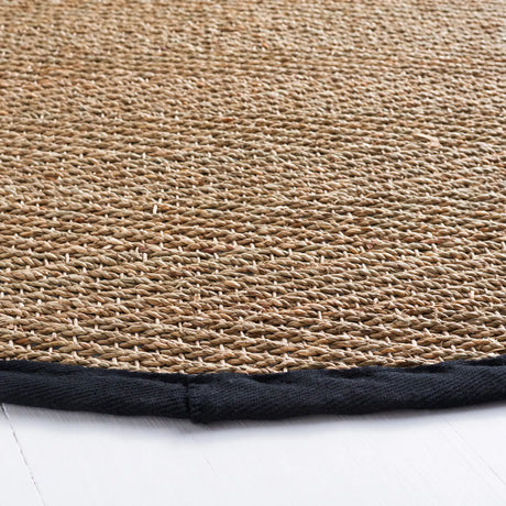 Safavieh Natural Fiber 6'-0" x 6'-0" Rug in Natural / Black