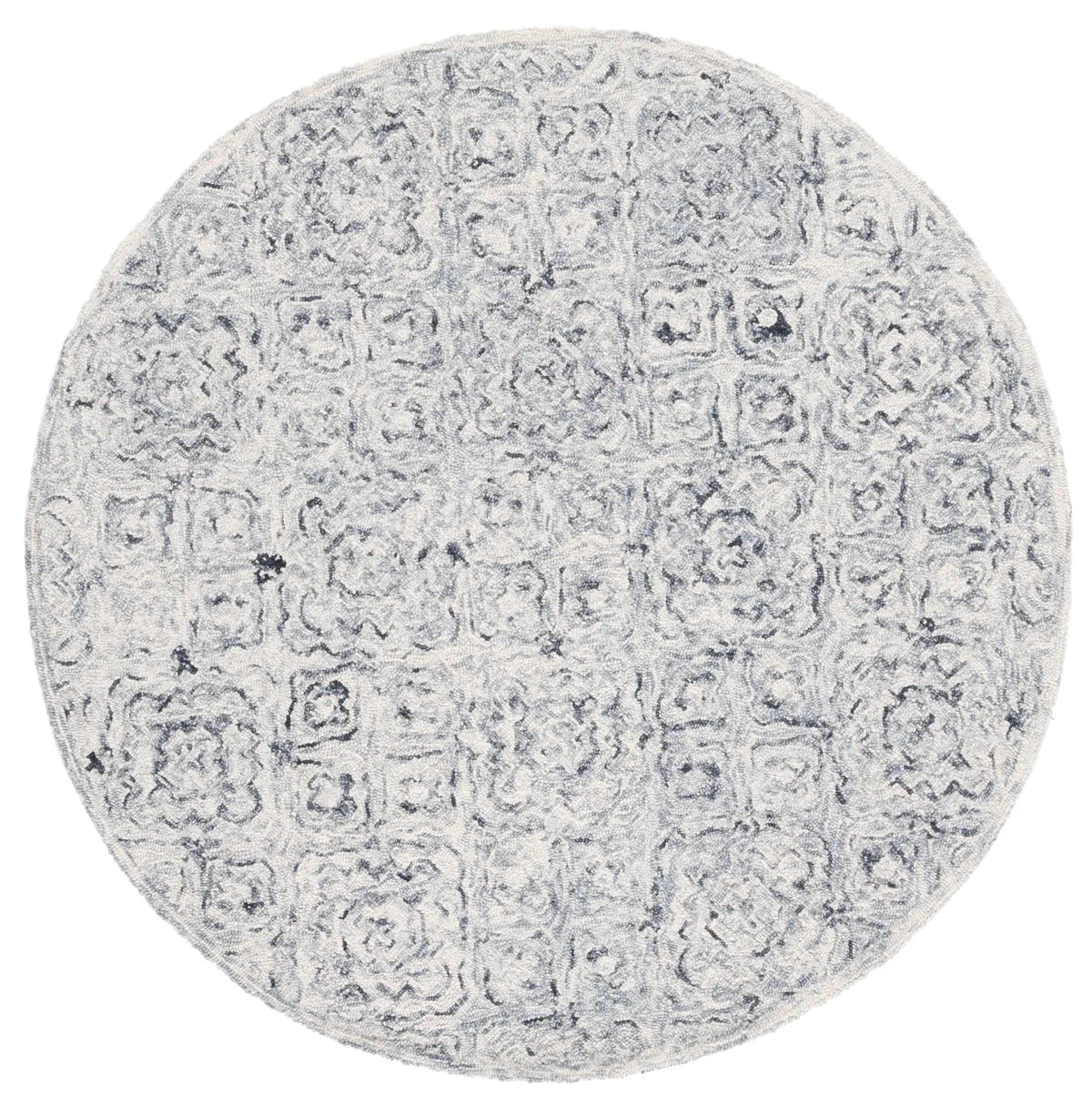 Safavieh Micro-Loop 5'-0" x 5'-0" Rug in Grey / Beige