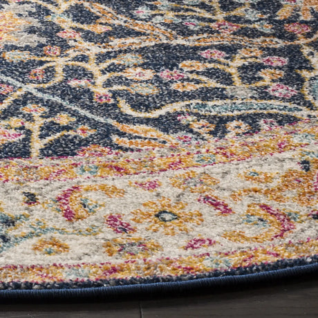 Safavieh Madison 5'-3" x 5'-3" Rug in Navy / Creme