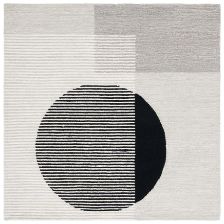 Safavieh Ebony 6'-0" x 6'-0" Rug in Black / Ivory
