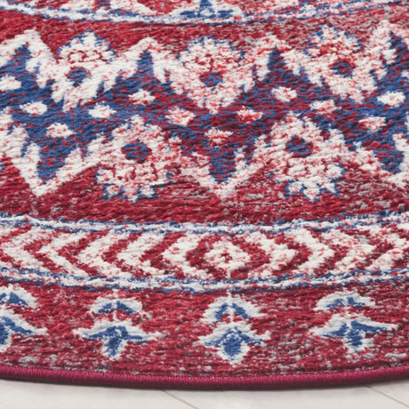 Safavieh Brentwood 6'-7" x 6'-7" Rug in Red / Ivory