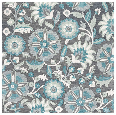 Safavieh Blossom 6'-0" x 6'-0" Rug in Grey / Blue