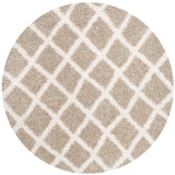 Safavieh Sgd-Dallas Shag 6'-0" x 6'-0" Rug in Beige / Ivory