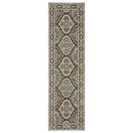 Oriental Weavers Sphinx Ellington Ell03 Rust/ Blue Rug - runner