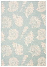 Safavieh Courtyard 4'-0" x 5'-7" Rug in Aqua / Beige