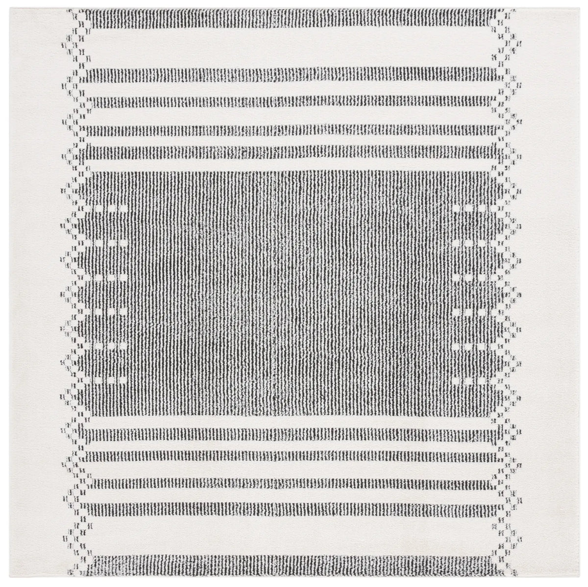 Safavieh Melody 6'-7" x 6'-7" Rug in Ivory / Black