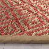 Safavieh Natural Fiber 6'-0" x 6'-0" Rug in Fuchsia / Natural