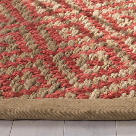 Safavieh Natural Fiber 6'-0" x 6'-0" Rug in Fuchsia / Natural