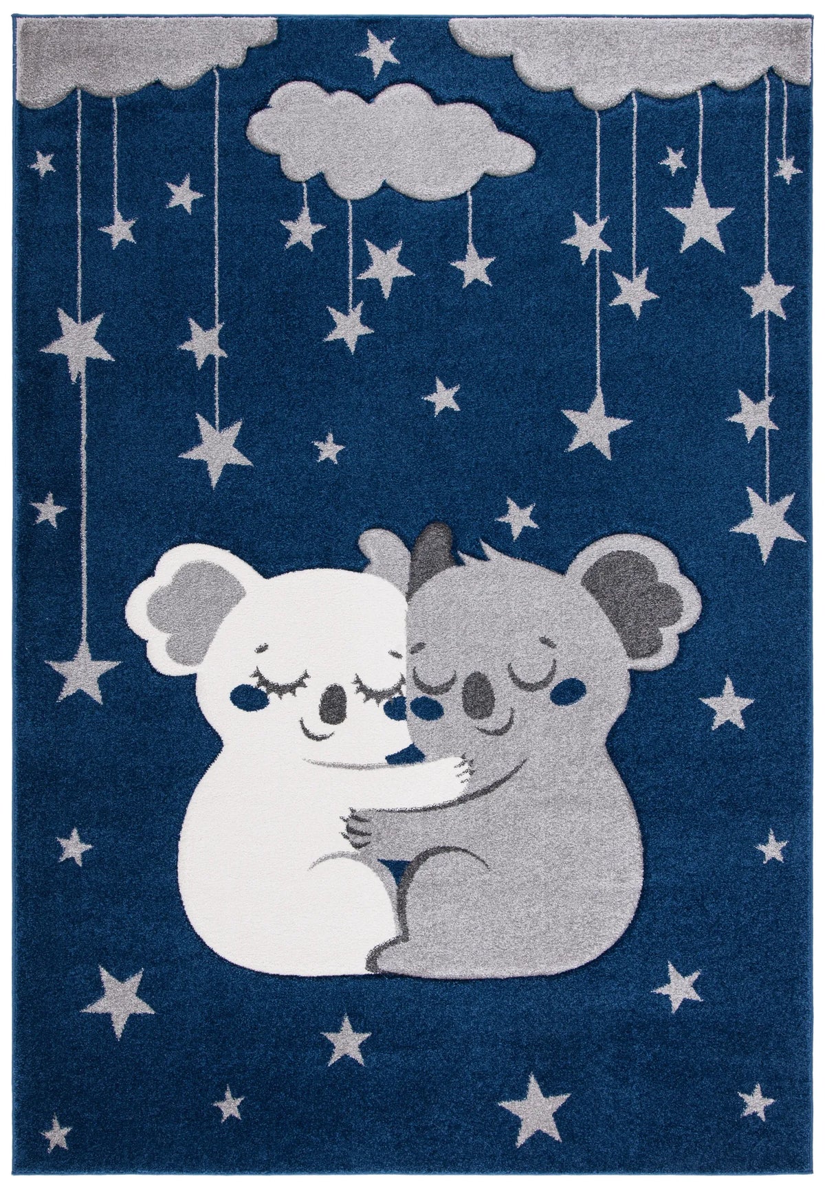 Safavieh Carousel Kids 100 4'-0" x 6'-0" Rug in Navy / Grey