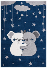 Safavieh Carousel Kids 100 4'-0" x 6'-0" Rug in Navy / Grey