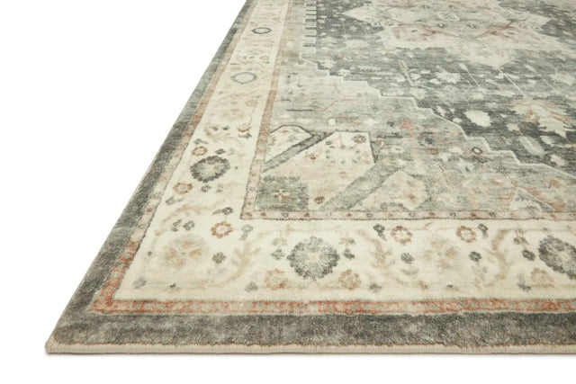Loloi Rosette Ros-09 Slate/Ivory Rugs - rug corner