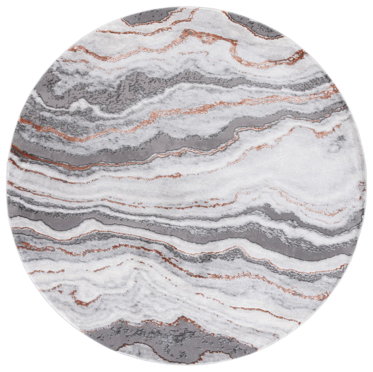 Safavieh Craft 6'-7" x 6'-7" Rug in Grey / Orange