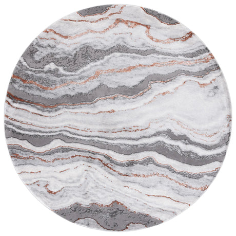 Safavieh Craft 6'-7" x 6'-7" Rug in Grey / Orange