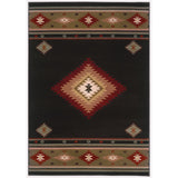 Oriental Weavers Sphinx Hudson 087g1 Black / Green Rugs - main flat