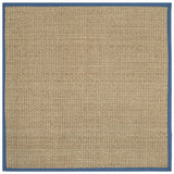 Safavieh Natural Fiber 6'-0" x 6'-0" Rug in Natural / Light Navy