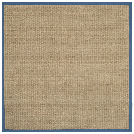 Safavieh Natural Fiber 6'-0" x 6'-0" Rug in Natural / Light Navy