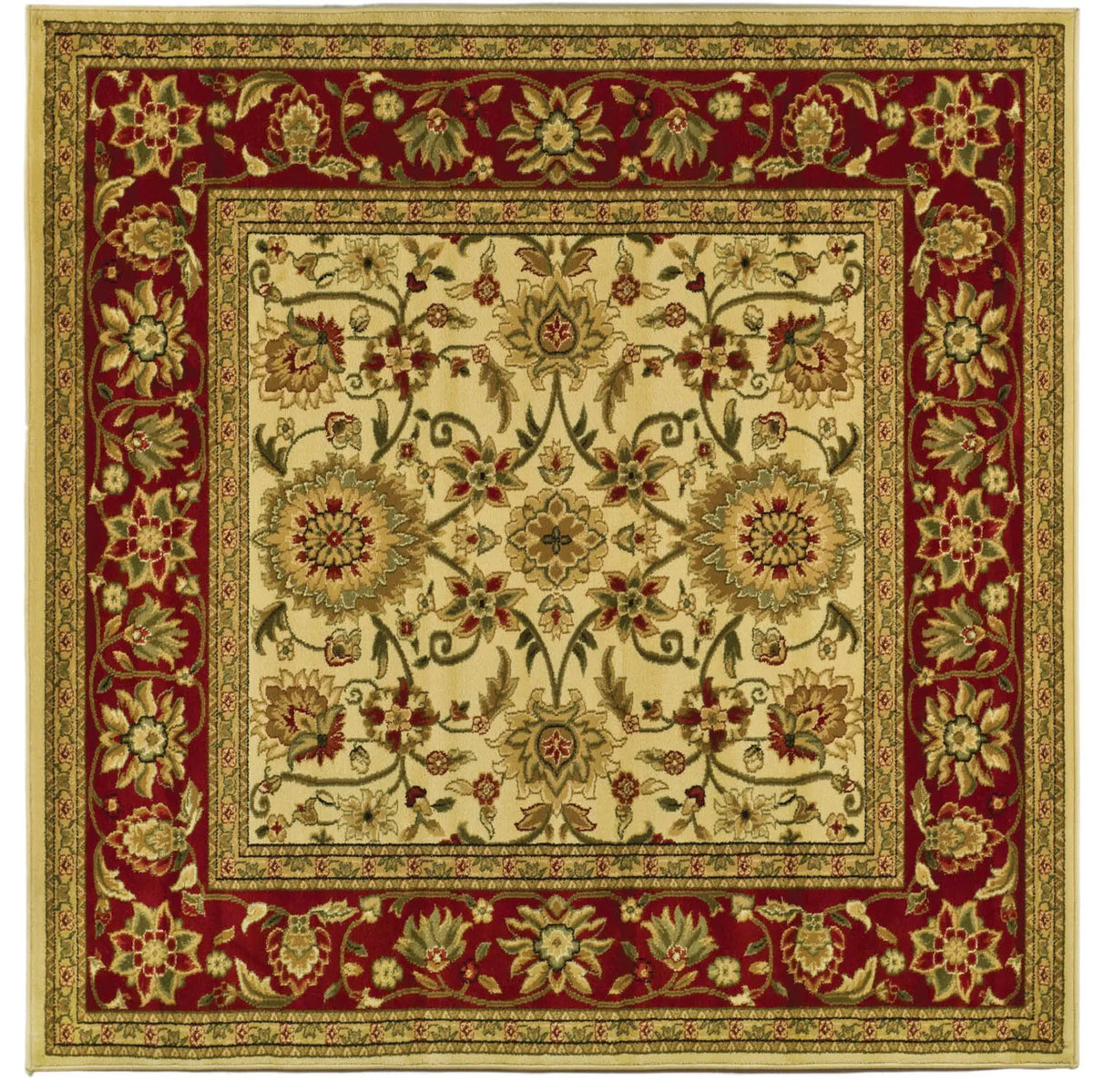 Safavieh Lyndhurst 5'-3" x 5'-3" Rug in Ivory / Red