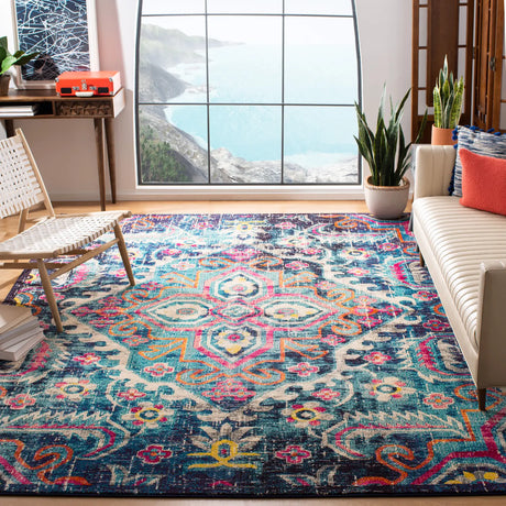 Safavieh Monaco 10'-0" x 14'-0" Rug in Blue / Fuchsia