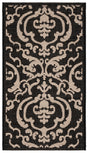 Safavieh Courtyard 2'-0" x 3'-7" Rug in Black / Sand