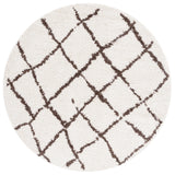 Safavieh Berber Shag 5'-1" x 5'-1" Rug in Creme / Brown