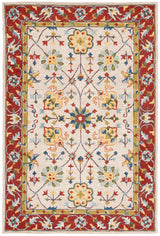 Safavieh Micro-Loop 4'-0" x 6'-0" Rug in Beige / Rust