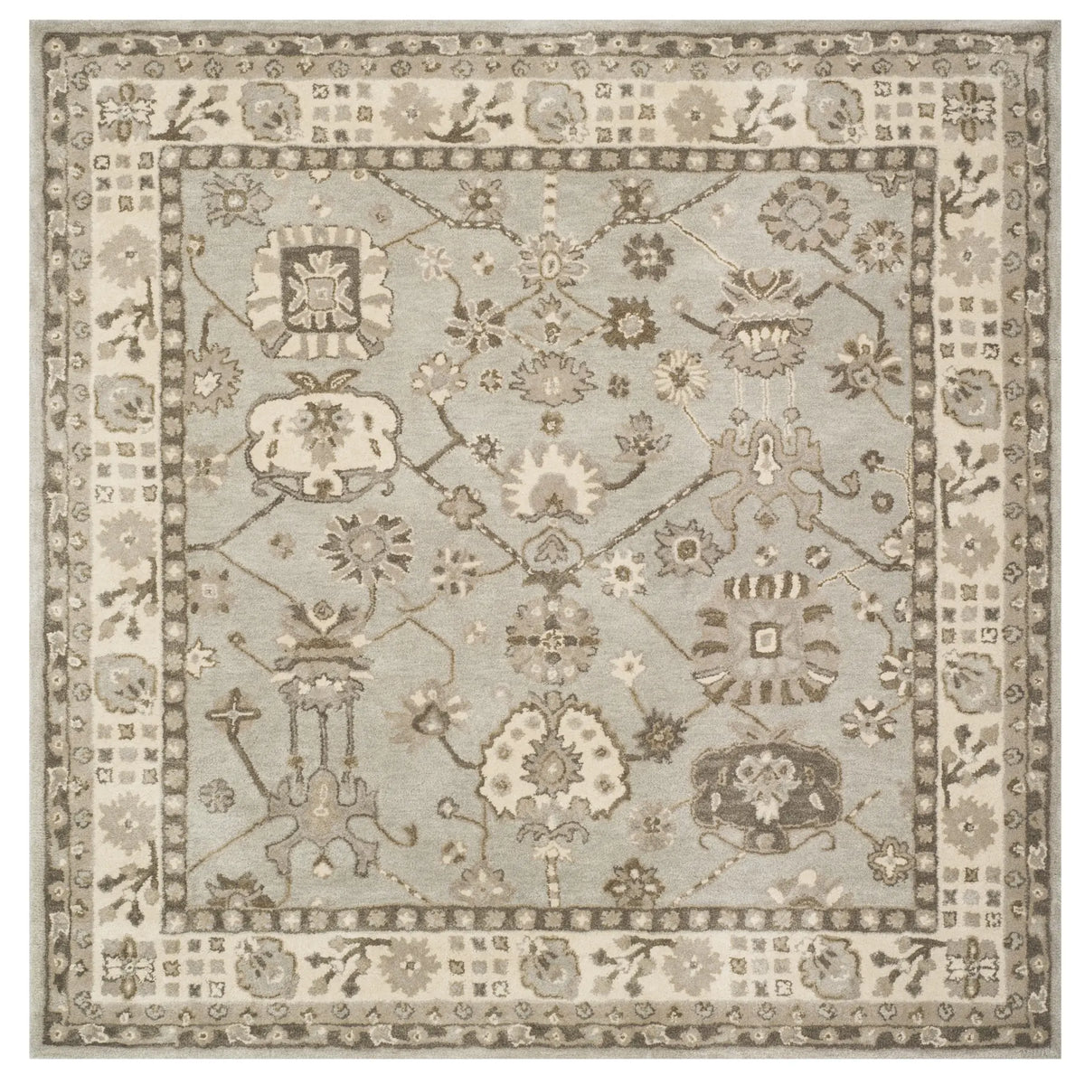Safavieh Royalty 7'-0" x 7'-0" Rug in Silver / Cream