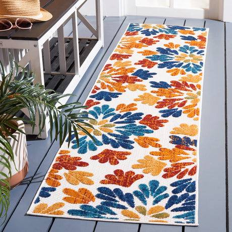 Safavieh Cabana 2'-0" x 10'-0" Rug in Creme / Red