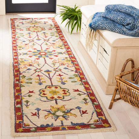 Safavieh Micro-Loop 2'-3" x 9'-0" Rug in Beige / Rust