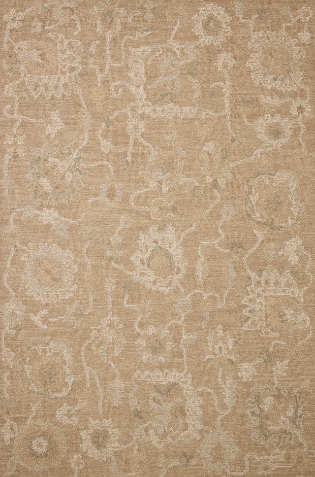 Chris Loves Julia x Loloi Dorothea DRT-01 Sand / Pebble Rug - main flat