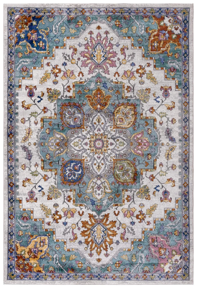 Safavieh Aria 5'-0" x 6'-7" Rug in Ivory / Turquoise