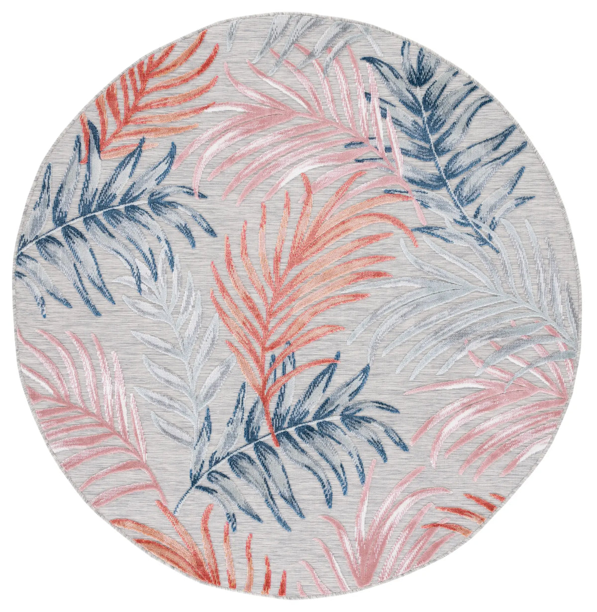 Safavieh Cabana 6'-5" x 6'-5" Rug in Grey / Rust