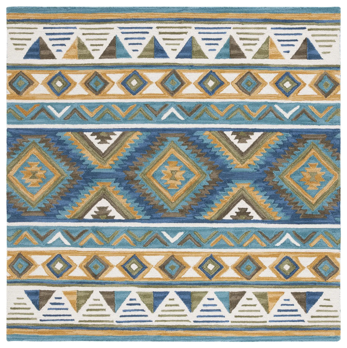 Safavieh Aspen 6'-0" x 6'-0" Rug in Blue / Yellow