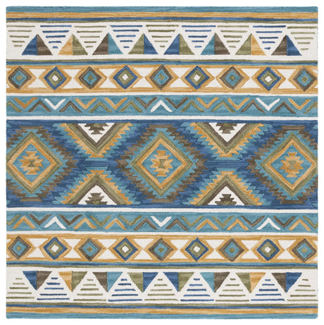 Safavieh Aspen 6'-0" x 6'-0" Rug in Blue / Yellow