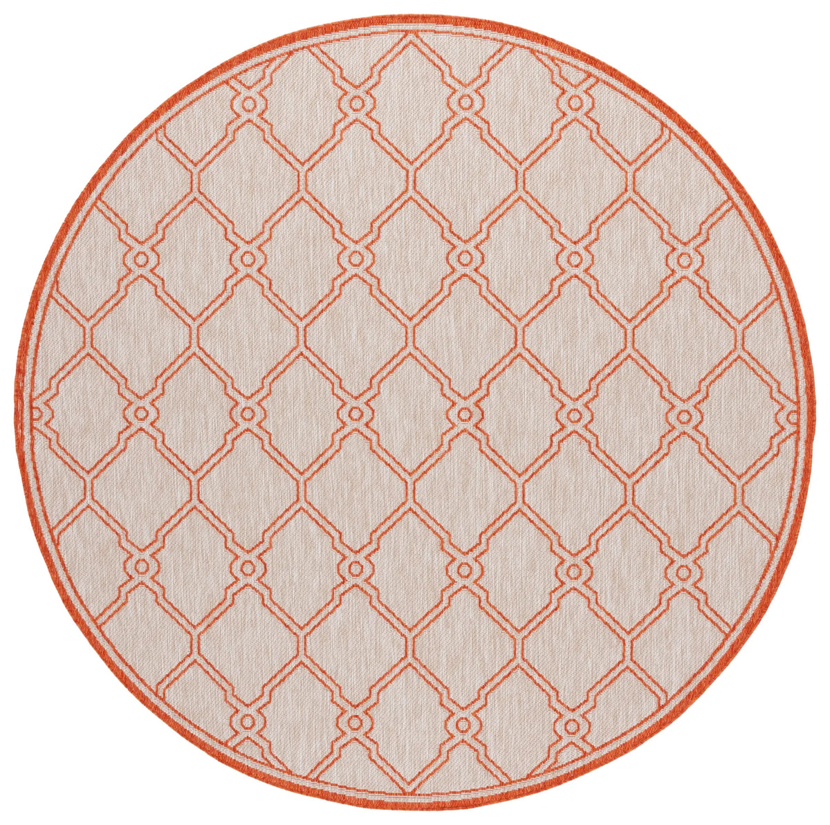 Safavieh Beach House 6'-7" x 6'-7" Rug in Beige / Orange