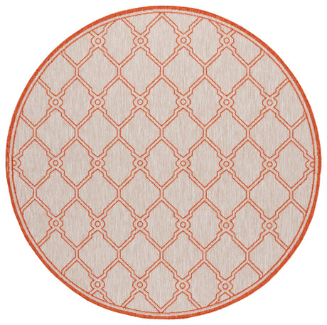 Safavieh Beach House 6'-7" x 6'-7" Rug in Beige / Orange