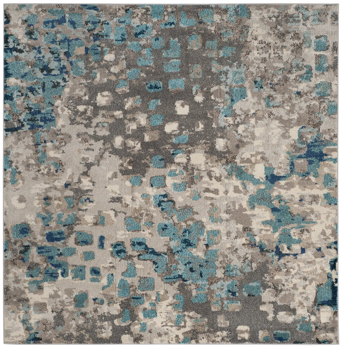 Safavieh Monaco 6'-7" x 6'-7" Rug in Grey / Light Blue