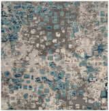 Safavieh Monaco 6'-7" x 6'-7" Rug in Grey / Light Blue